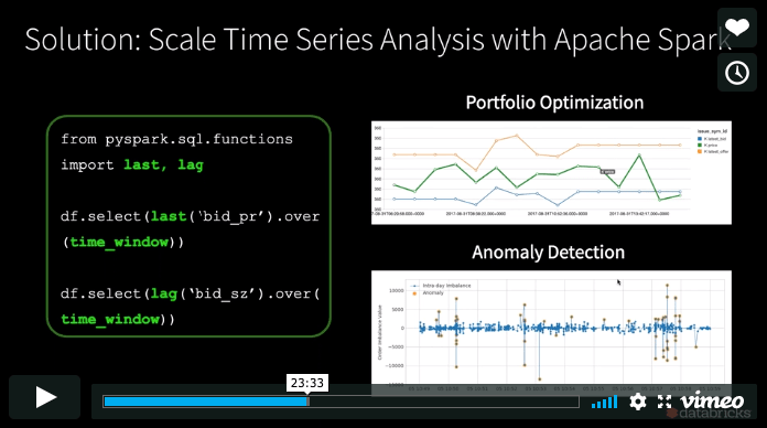 使用Apache Spark进行大规模财务时间序列分析